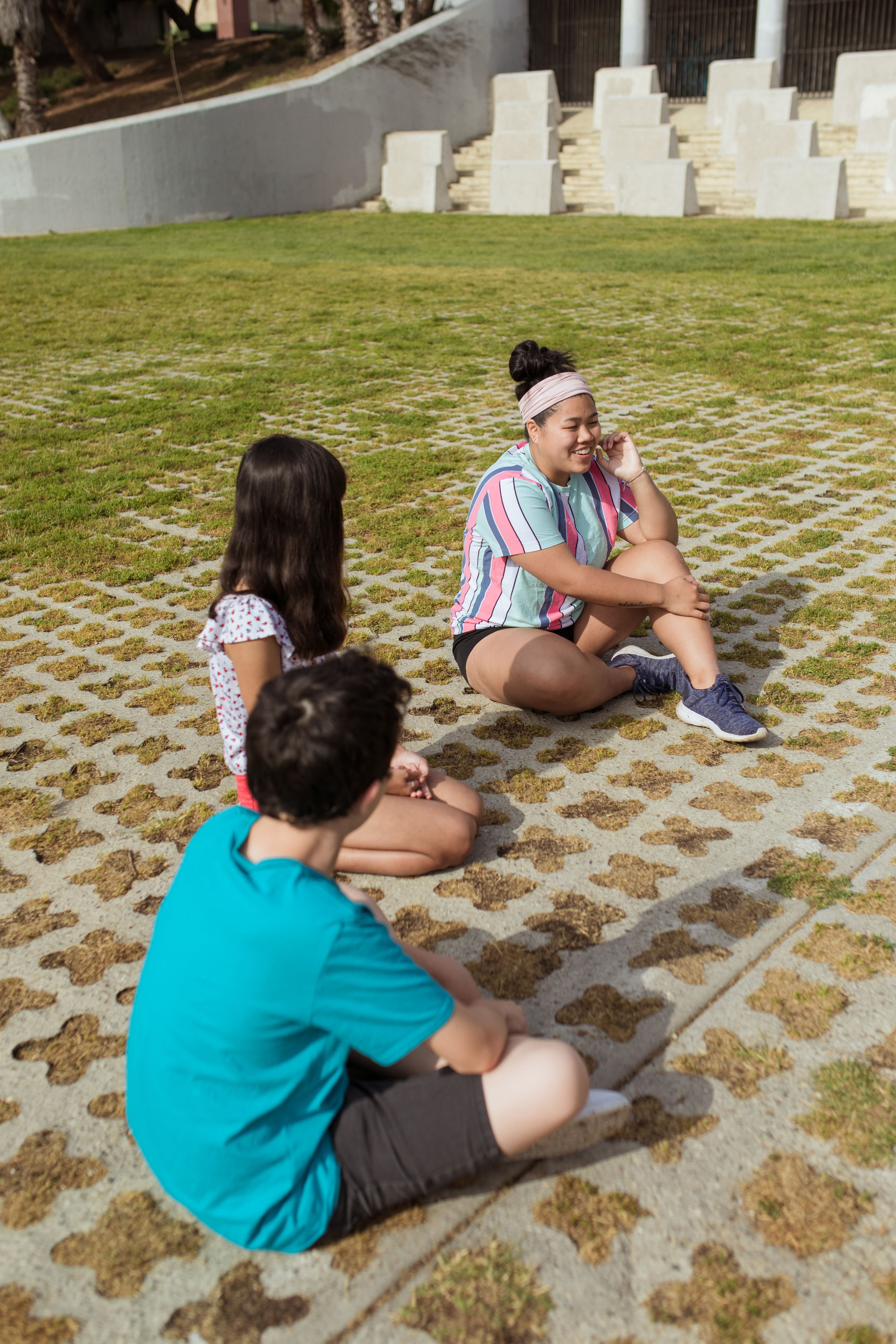 Children learning outdoors